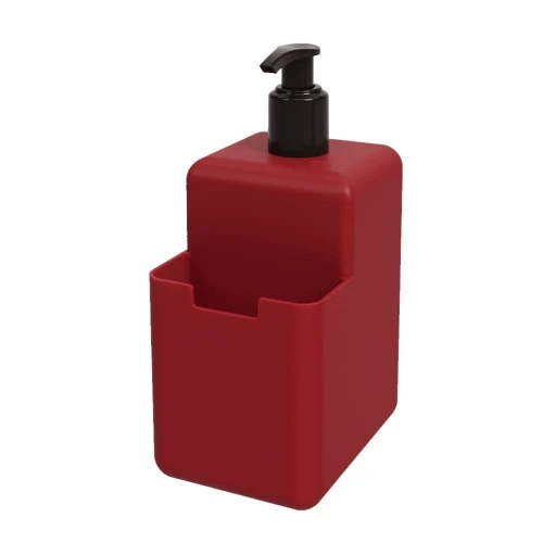 DISPENSER SINGLE PARA DETERGENTE E ESPONJA 500ML COZA VERMELHO VERMELHO