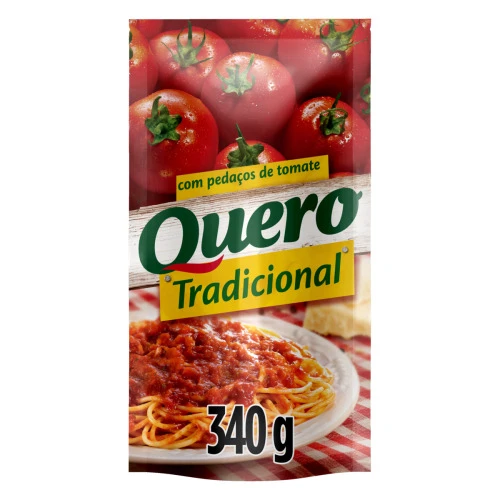 MOLHO DE TOMATE QUERO TRADICIONAL SACHÊ 340G