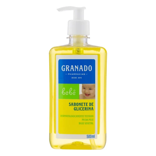 SABONETE LÍQUIDO DE GLICERINA GRANADO BEBÊ FRASCO 500ML