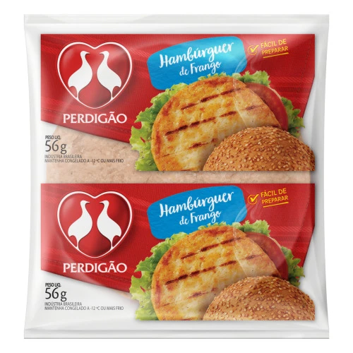 HAMBÚRGUER DE FRANGO PERDIGÃO PACOTE 56G