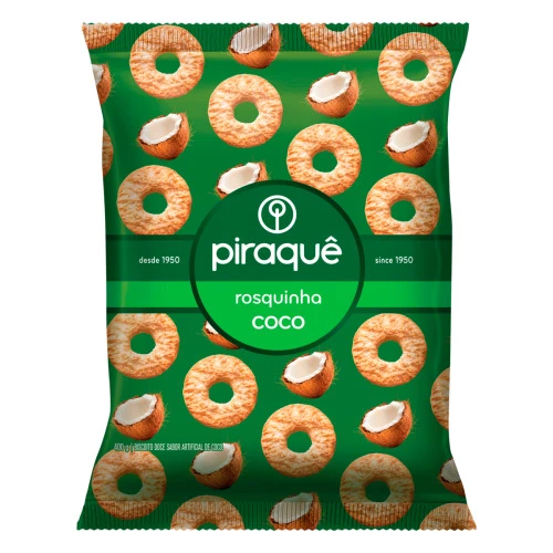 BISCOITO ROSQUINHA COCO PIRAQUÊ PACOTE 400G