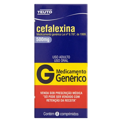 CEFALEXINA 500MG TEUTO CAIXA 8 COMPRIMIDOS