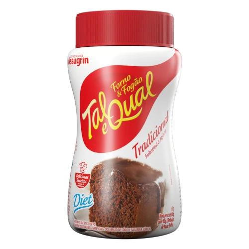 ADOÇANTE EM PÓ TRADICIONAL TAL E QUAL FORNO FOGÃO POTE 60G