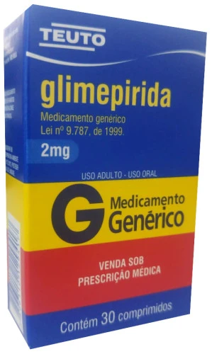GLIMEPIRIDA 2MG CAIXA 30 COMP