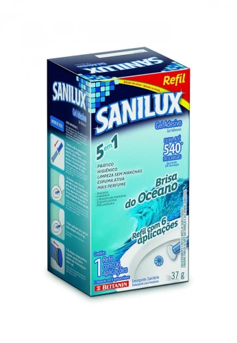 SANILUX GEL ADESIVO 37G REFIL BRISA DO OCEANO