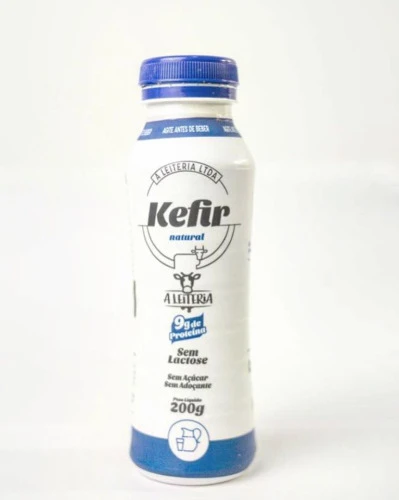 KEFIR PARCIALMENTE DESNATADO NATURAL A LEITERIA FRASCO 200G