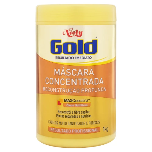 MÁSCARA CONCENTRADA NIELY GOLD RECONSTRUÇÃO PROFUNDA POTE 1KG