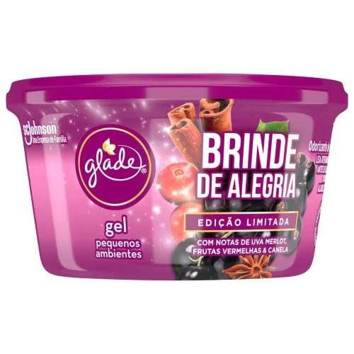 ESODORIZADOR GLADE GEL PEQUENOS AMBIENTES BRINDE ALEGRIA ED. LTDA 70G