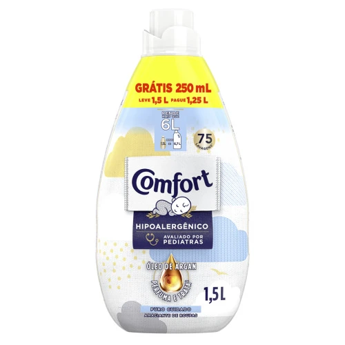 AMACIANTE DE ROUPA CONCENTRADO PURO CUIDADO COMFORT FRASCO LEVE 1 5L PAGUE 1 25L
