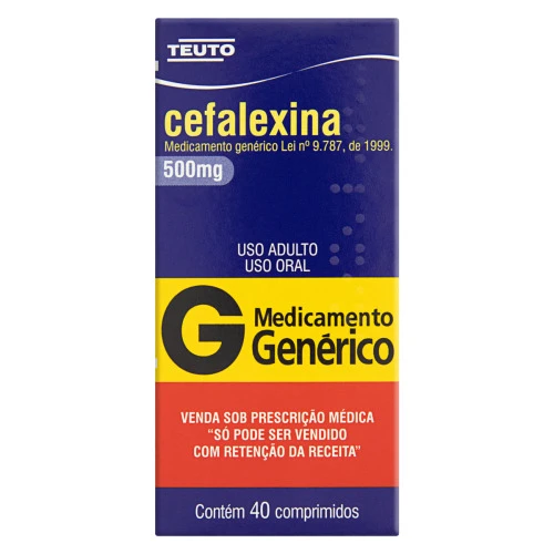 CEFALEXINA 500MG TEUTO CAIXA 40 COMPRIMIDOS