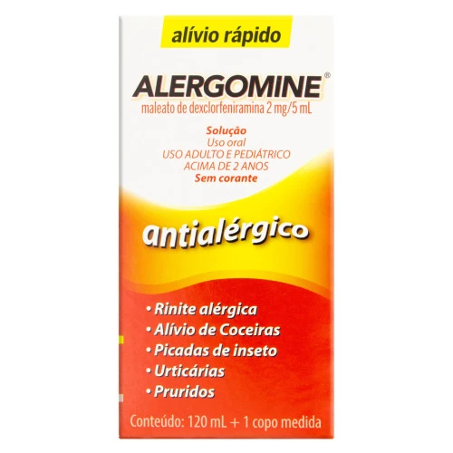 ALERGOMINE 2MG 5ML CIMED CAIXA 120ML COPO MEDIDA