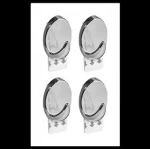 GANCHO PLÁSTICO OVAL CROM COM ADES P 4UN