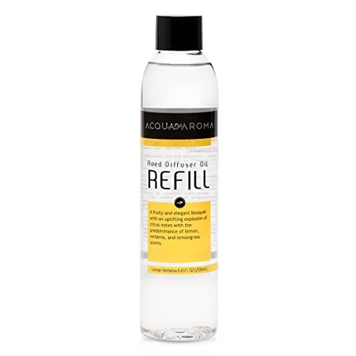 ACQUA AROMA LEMON VERBENA REED DIFFUSER OIL REFILL 6 8 FL OZ 200ML CONTAINS ESSENCIAL OILS
