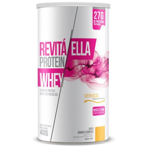 WHEY REVITA ELLA PROTEIN BANANA FLAMBADA 400G CHÁMAIS