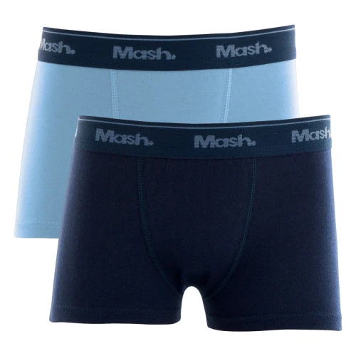 KIT CUECA BOXER AZUL MASH TAMANHO M 2 UNIDADES