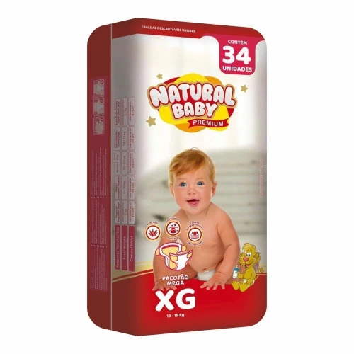 FRALDA DESC NAT BABY 34UNIDADE PLUS XG