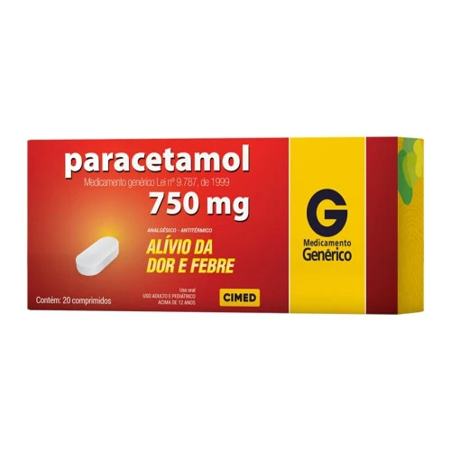 PARACETAMOL 750 MG 20 COMPRIMIDOS CIMED GENÉRICO