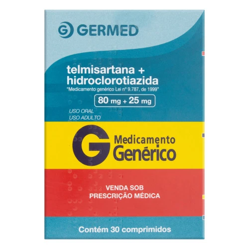 TELMISARTANA HIDROCLOROTIAZIDA GERMED CAIXA 30 COMPRIMIDOS