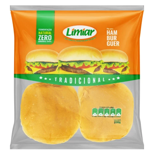 PÃO PARA HAMBÚRGUER TRADICIONAL LIMIAR PACOTE 200G