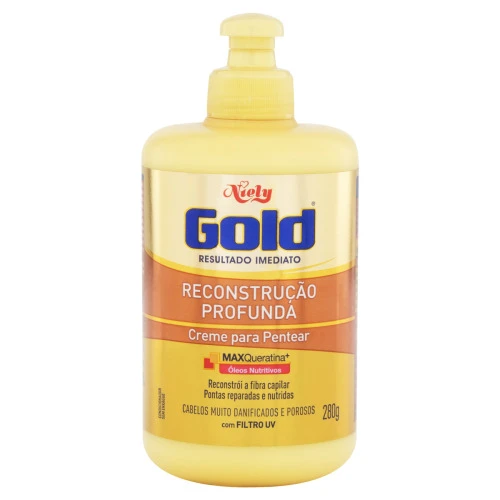 CREME PARA PENTEAR NIELY GOLD RECONSTRUÇÃO PROFUNDA FRASCO 280G