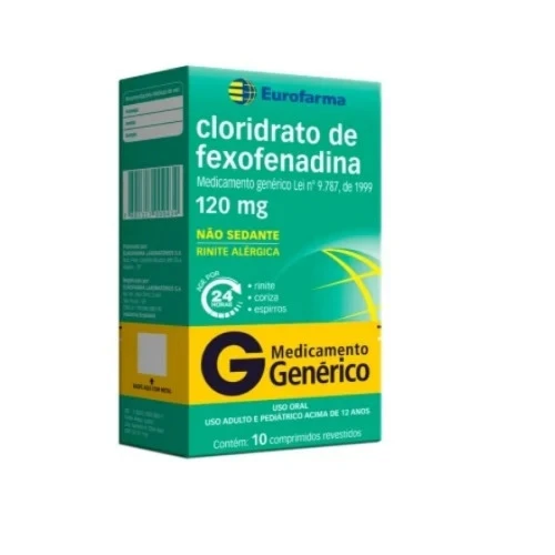 CLORIDRATO DE FEXOFENADINA 120MG CAIXA 10 COMP REV