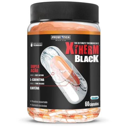 THERMOGENIC XTHERM BLACK 60 CÁPSULAS PROBIÓTICA