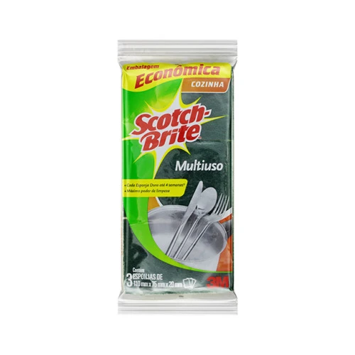 ESPONJA MULTIUSO SCOTCH BRITE COM 3 UNIDADES