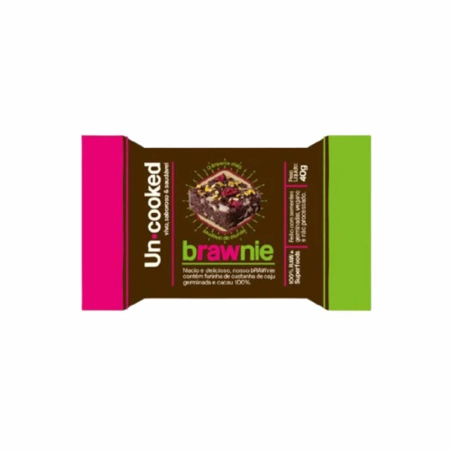 BRAWNIE SEM GLÚTEN VEGANO UNCOOKED 40G