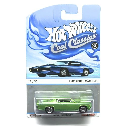 AMC REBEL MACHINE GREEN 11 OF 30 HOT WHEELS SPECTRAFROST 2013 COOL CLASSICS DIE CAST VEHICLE