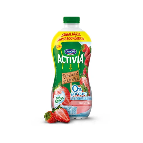 LEITE FERMENTADO DESNATADO MORANGO ACTIVIA GARRAFA 1 25KG