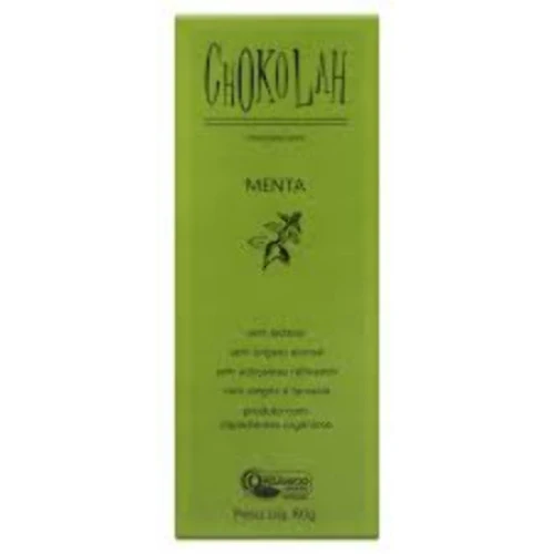 CHOCOLATE COM MENTA ORGÂNICO ZERO LACTOSE CHOKOLAH CAIXA 80G 2 UNIDADES