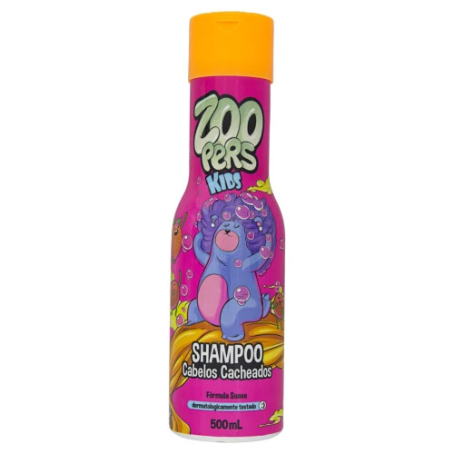 SHAMPOO CABELOS CACHEADOS ZOOPERS KIDS FRASCO 500ML