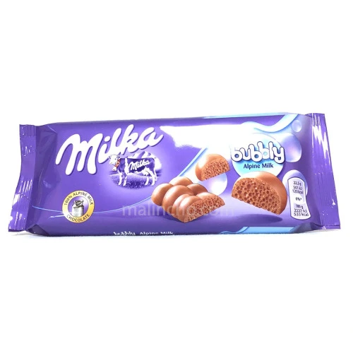 TABLETE DE CHOCOLATE BUBBLY ALPINE MILKA 90G