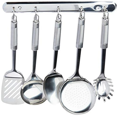 CONJUNTO DE UTENSILIOS PARA COZINHA EURO HOME INOX 6 PEÇAS