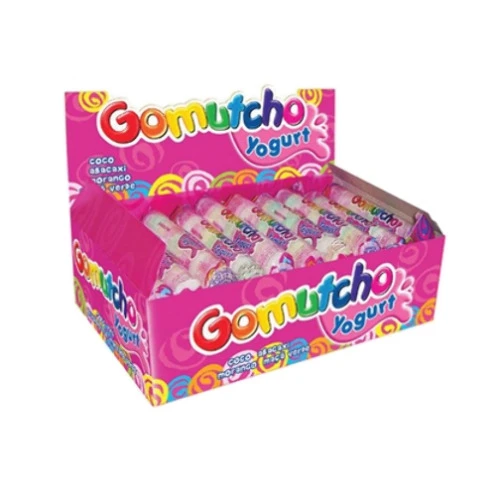 BALA GOMUTCHO RICLAN YOGURT FRUTAS SORTIDAS TUBO 30UNIDADE
