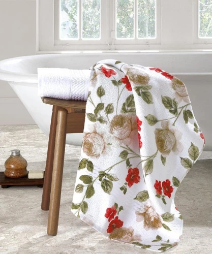 TOALHA DE BANHO PRISMA DOHLER ESTAMPADA FLORAL FIORE
