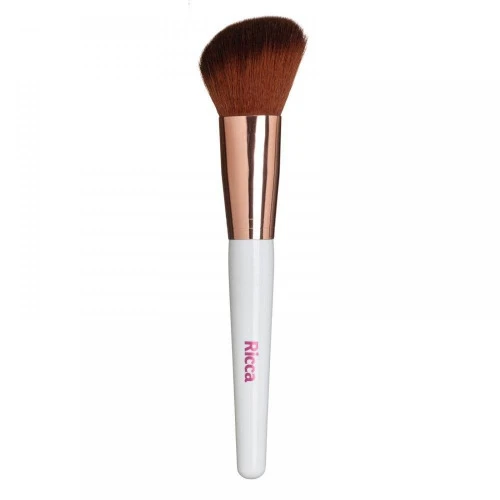 PINCEL RICCA ROSE GOLD BLUSH CHANFRADO