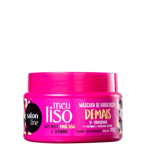 MÁSCARA DE TRATAMENTO SALON LINE MEU LISO DESMAIADO 300G