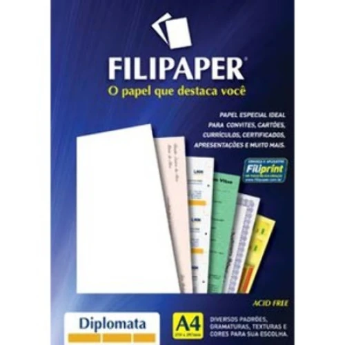 FILIPAPER DIPLOMATA A4 50 PACOTE