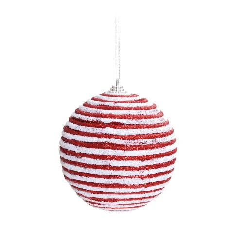 BOLA NATAL CROMUS 8CM GLITTER ESPIRAL VM BR