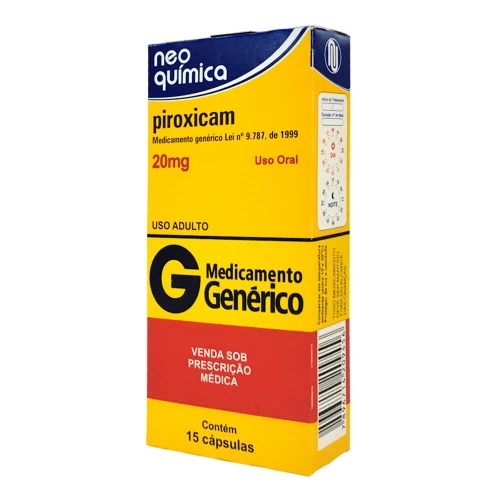 PIROXICAM 20 MG 15 CÁPSULAS NEO QUÍMICA GENÉRICO
