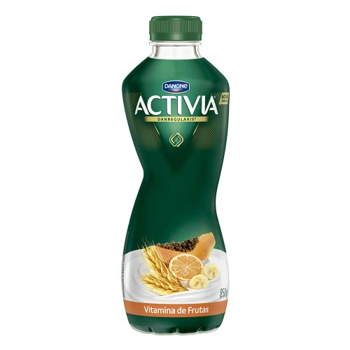 LEITE FERMENTADO VITAMINA DE FRUTAS SEMI DESNATADO ACTIVIA GARRAFA 850G