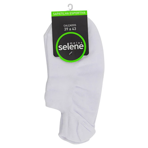 MEIA FEMININA SAPATILHA BRANCA ESPORTIVA SELENE Nº 39 43
