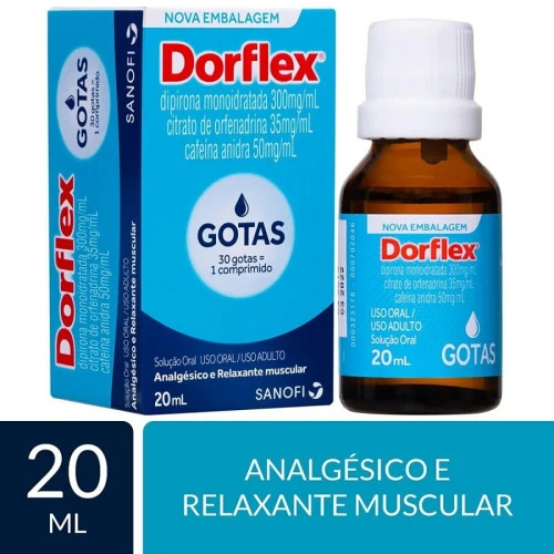 DIPIRONA ORFENADRINA CAFEÍNA DORFLEX GOTAS 20ML