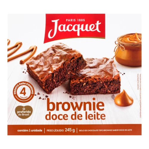 BROWNIE DOCE DE LEITE JACQUET CAIXA 245G