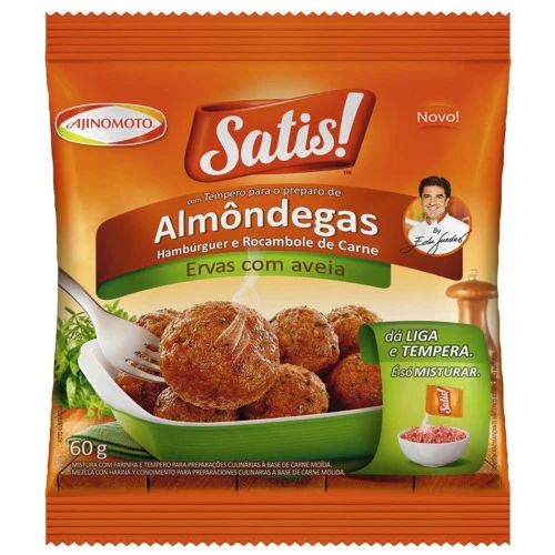 SATIS TEMPERO PARA PREP ALMÔNDEGAS ERV AVEIA