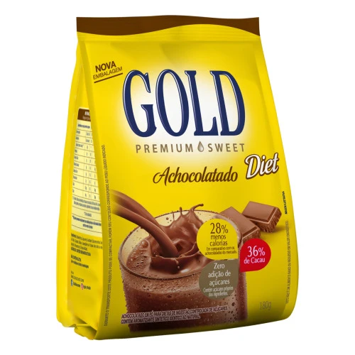 ACHOCOLATADO EM PÓ DIET GOLD PREMIUM SWEET PACOTE 180G