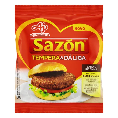 FARINHA PICANHA SAZÓN TEMPERA DÁ LIGA PACOTE 60G