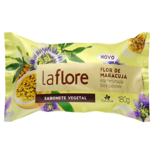 SABONETE EM BARRA VEGETAL FLOR DE MARACUJÁ DAVENE LA FLORE FLOW PACK 180G