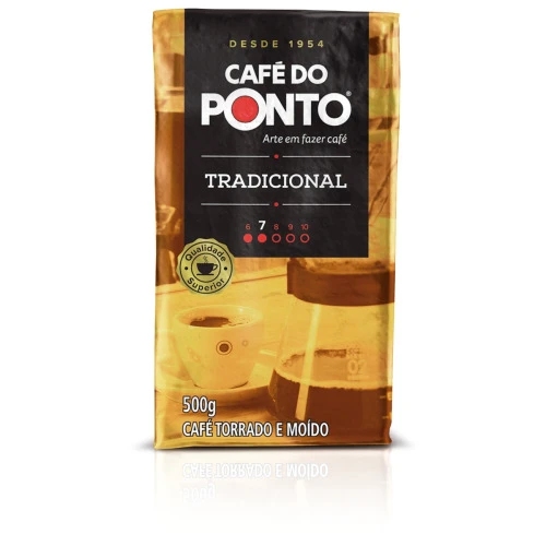 CAFÉ À VÁCUO TORRADO E MOÍDO TRADICIONAL DO PONTO PACOTE 500G